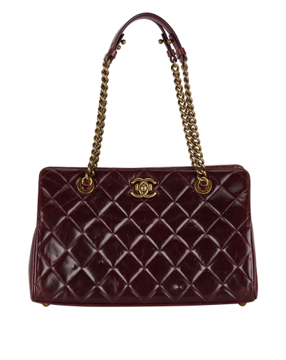 CC Quilted Chain Tote, front view